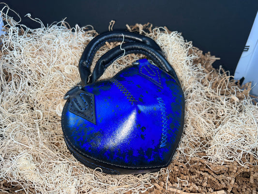 Broken heart leather handbag