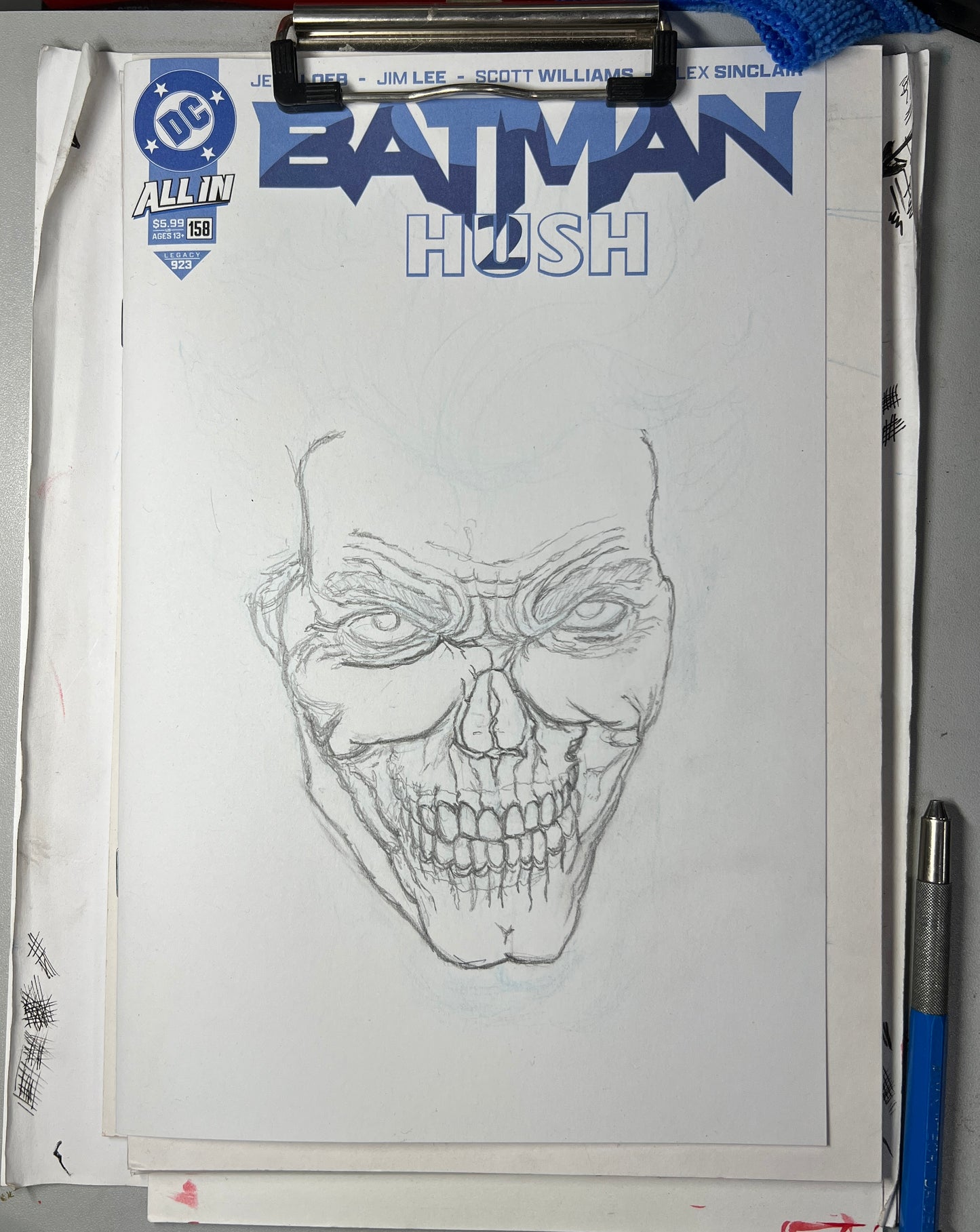 DC Comics Batman #158 Blank cover variant with Joker drawing