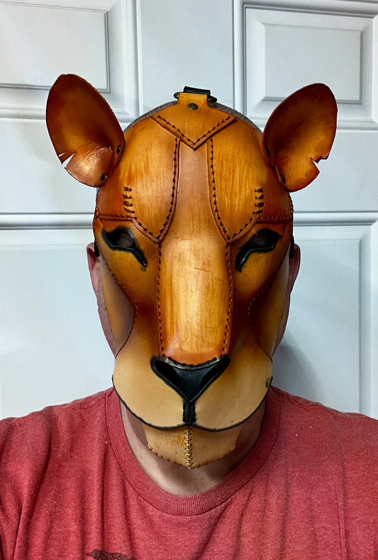 Lion leather mask
