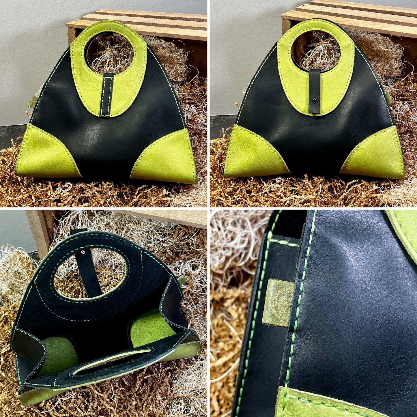 Marathon the game logo themed leather handbag