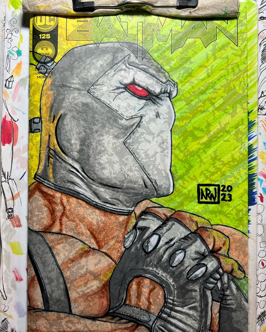 DC Comics Batman #125 blank cover variant with Bane drawing