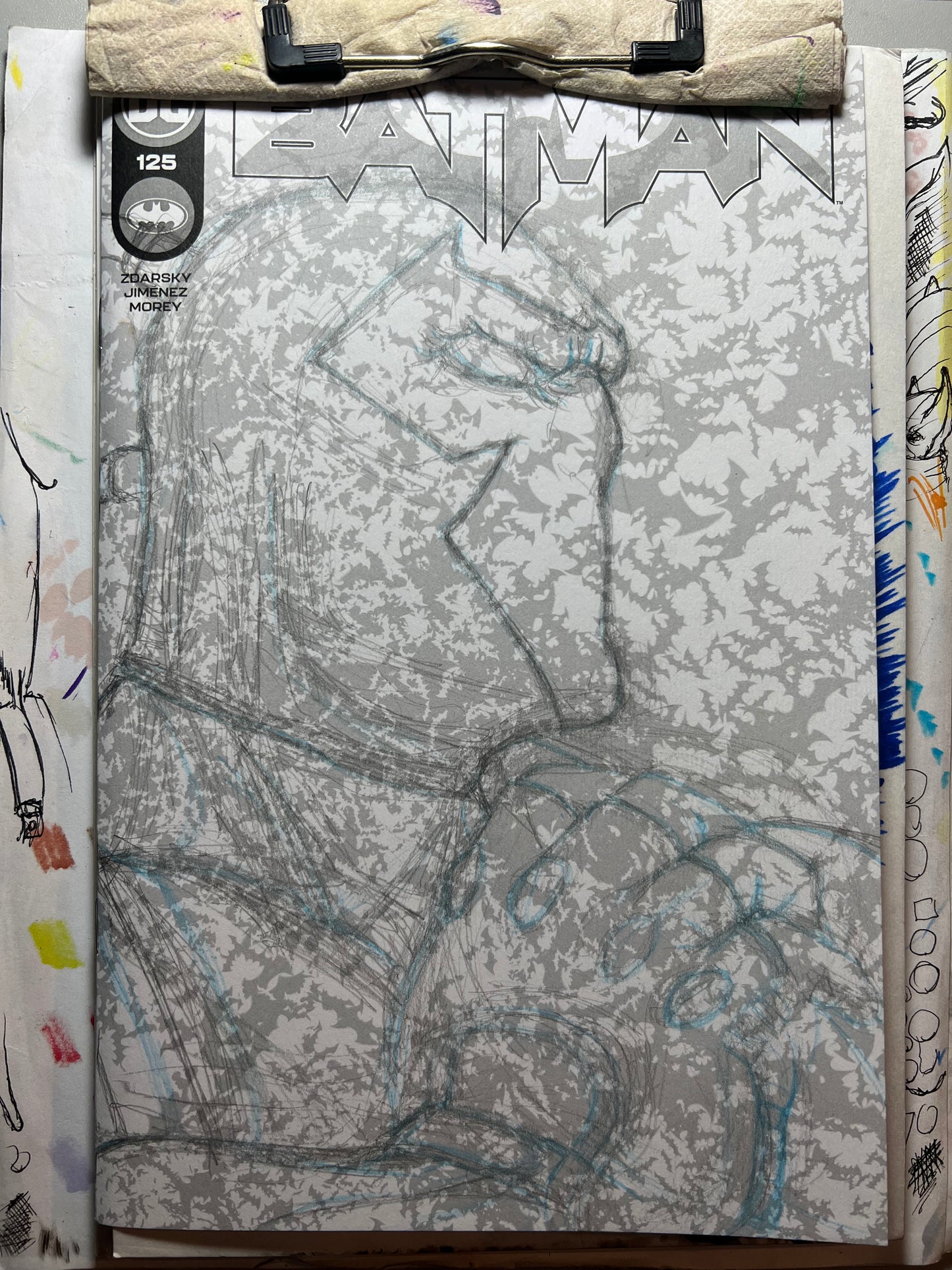 DC Comics Batman #125 blank cover variant with Bane drawing