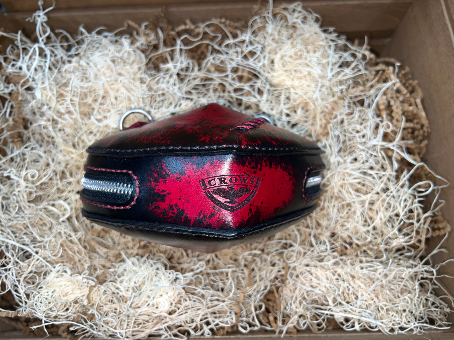 Broken heart leather handbag