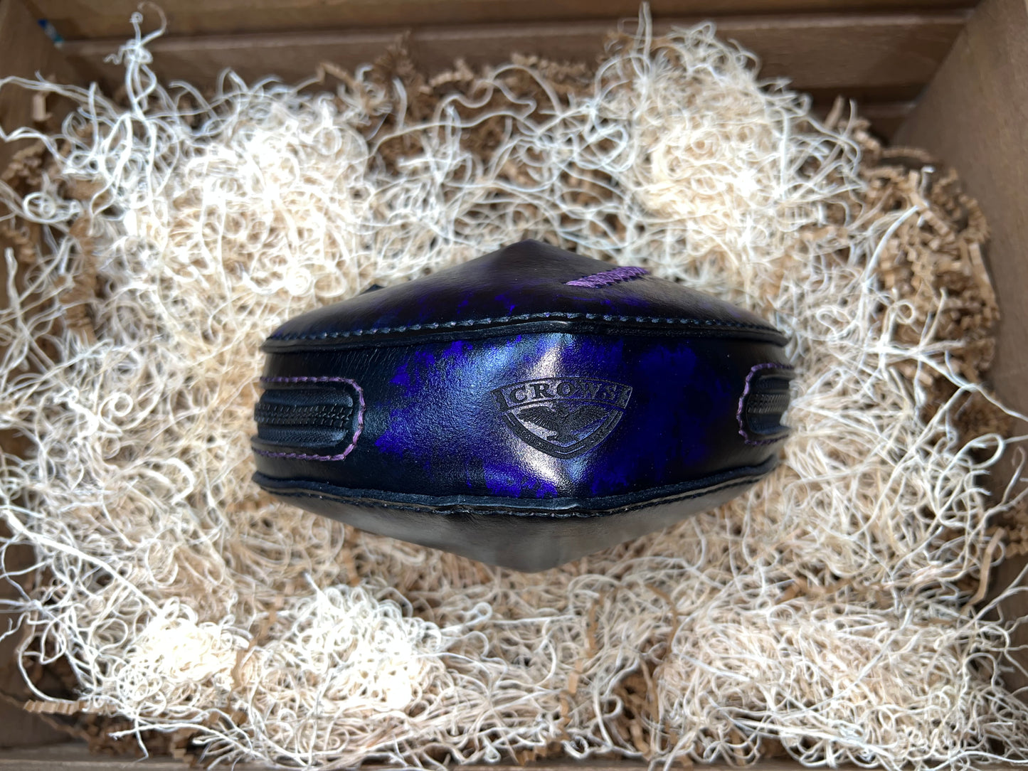 Broken heart leather handbag