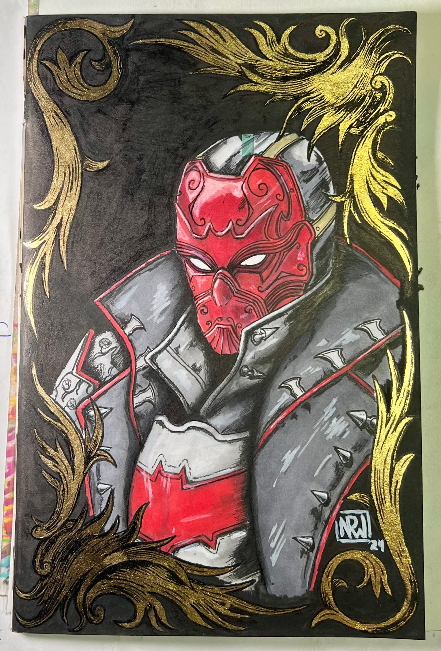 DC Comics Batman #50 blank cover variant with Red Hood drawing