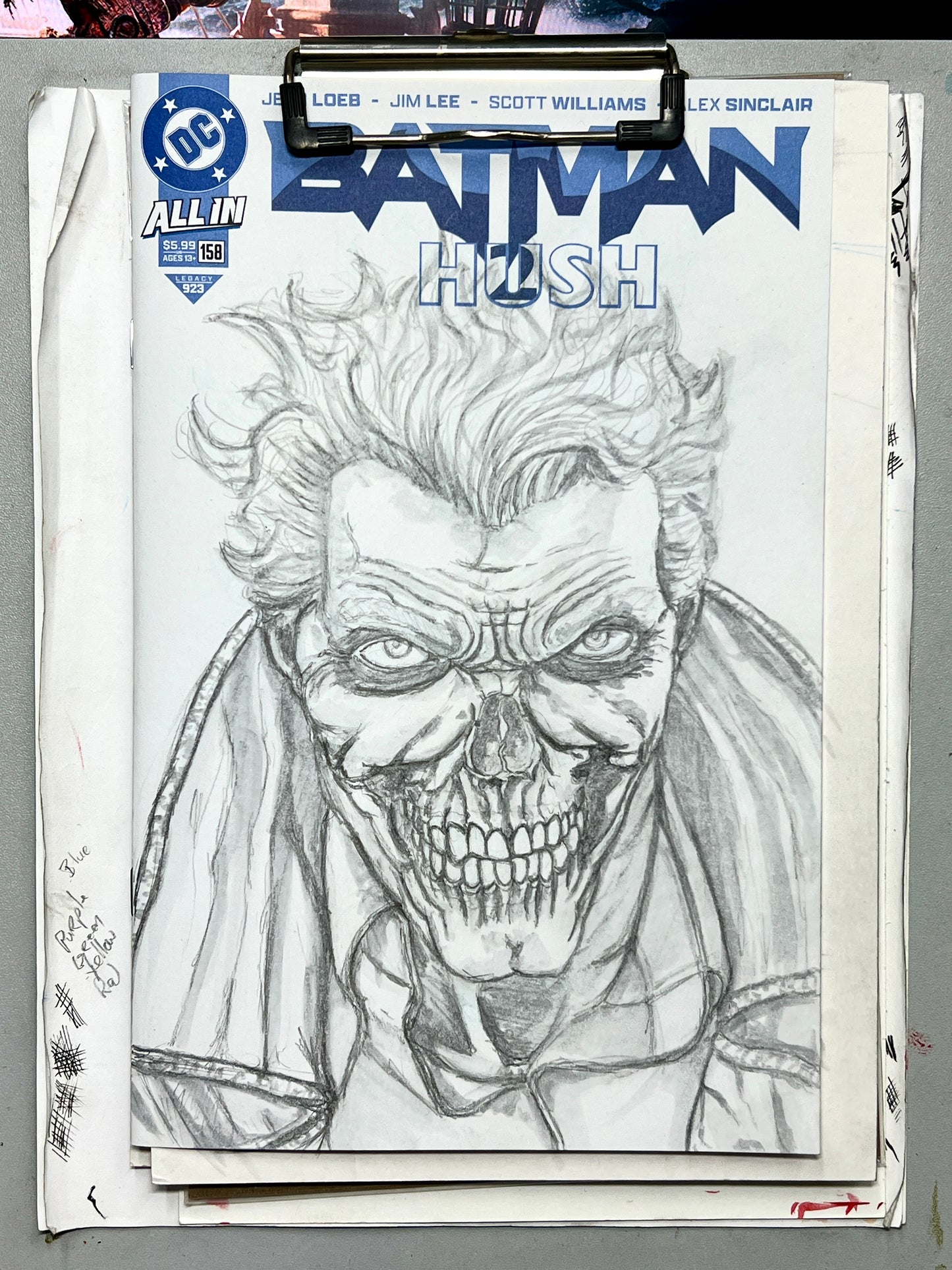 DC Comics Batman #158 Blank cover variant with Joker drawing