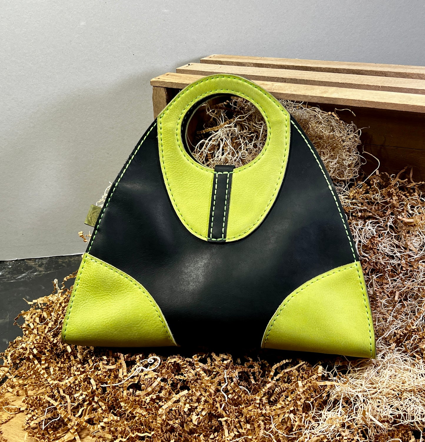 Marathon the game logo themed leather handbag