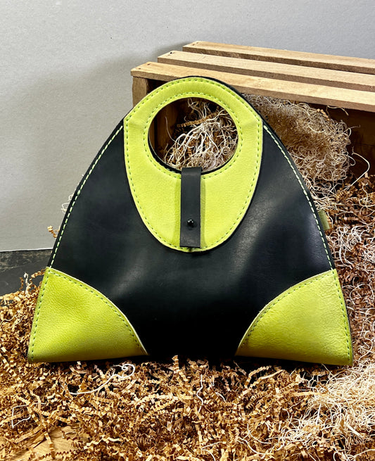 Marathon the game logo themed leather handbag