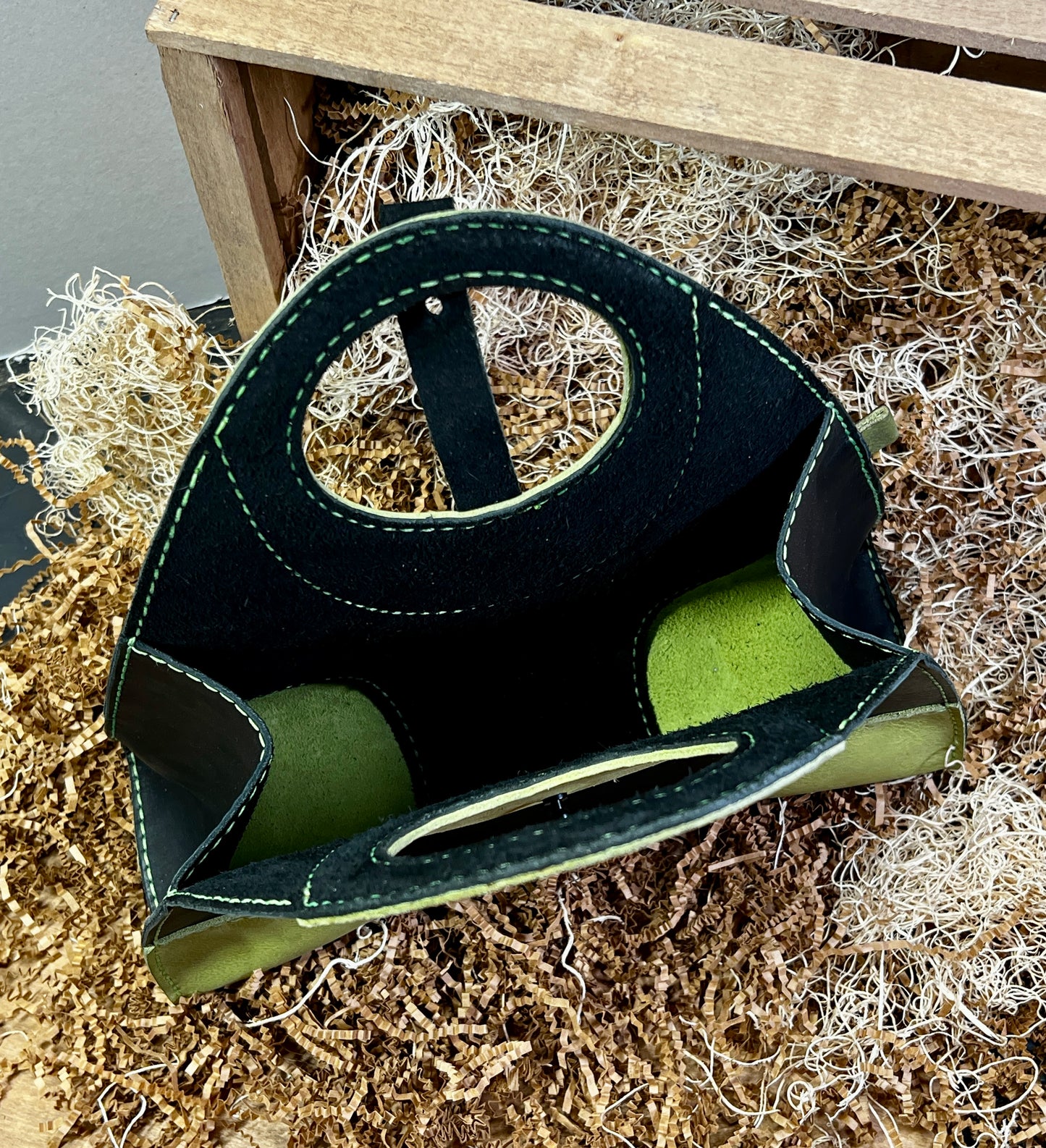 Marathon the game logo themed leather handbag