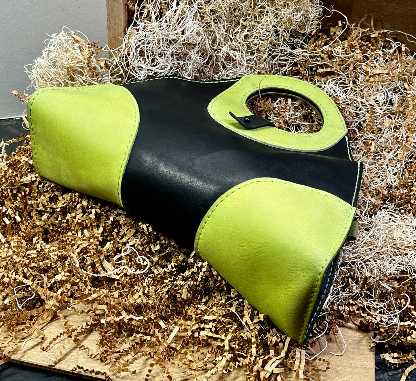 Marathon the game logo themed leather handbag