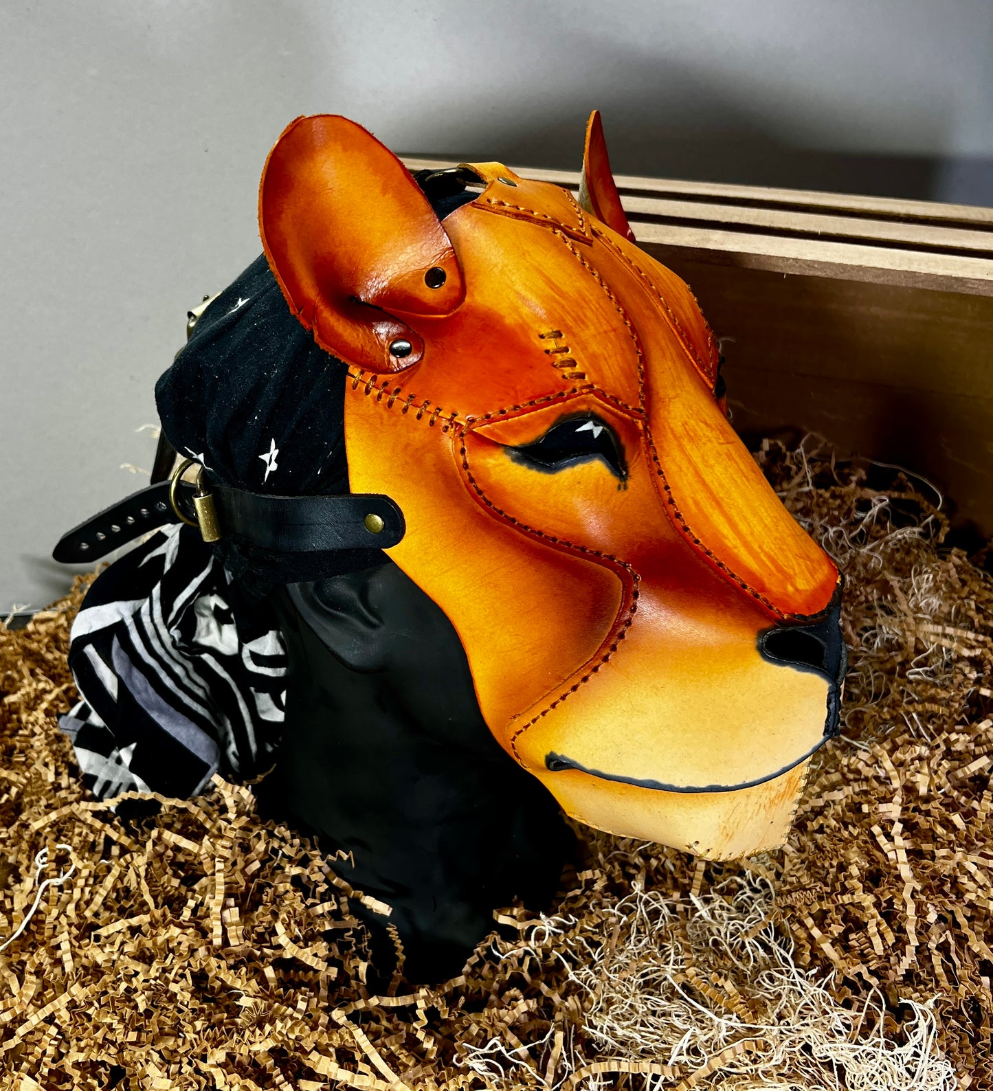 Lion leather mask