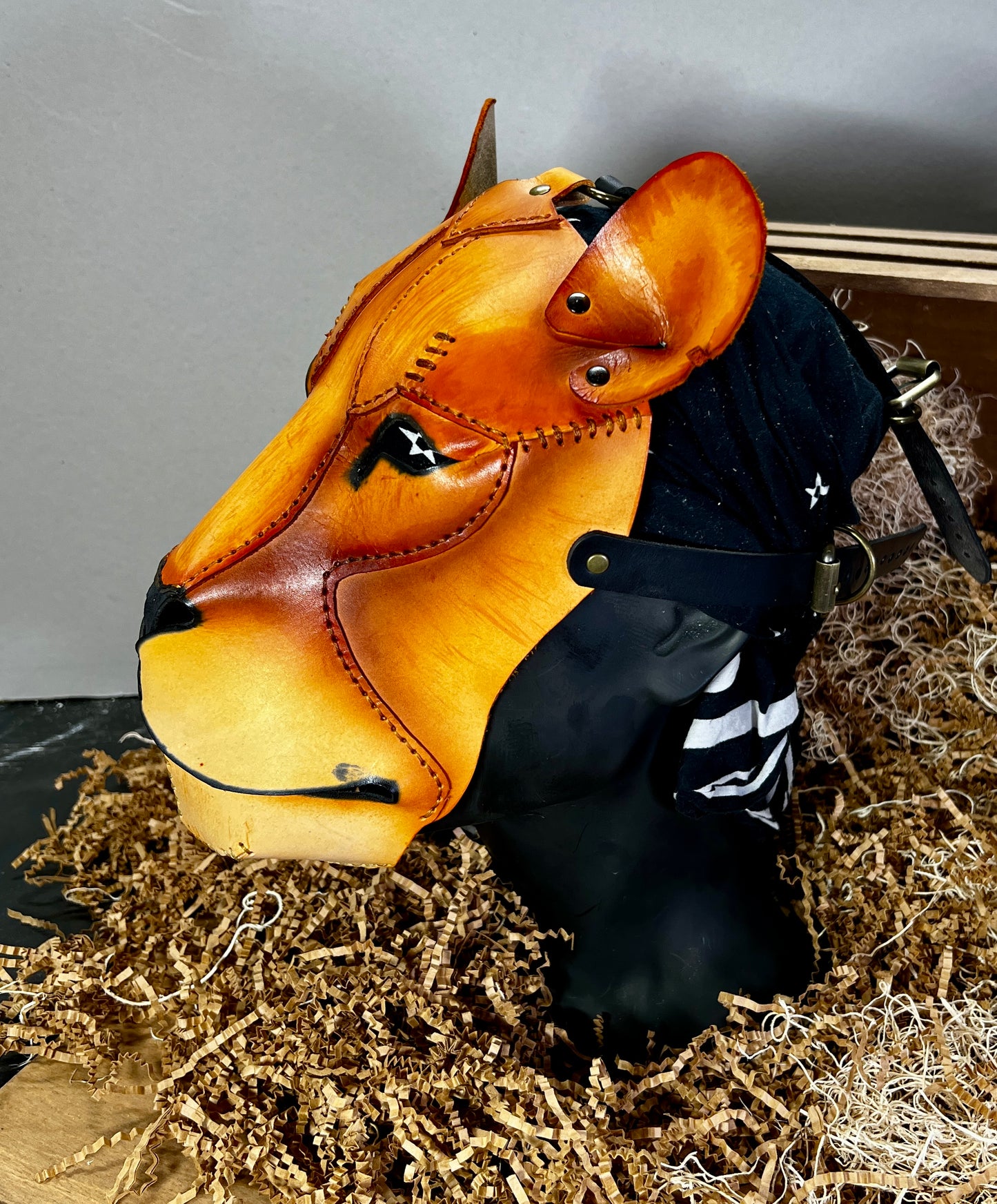 Lion leather mask