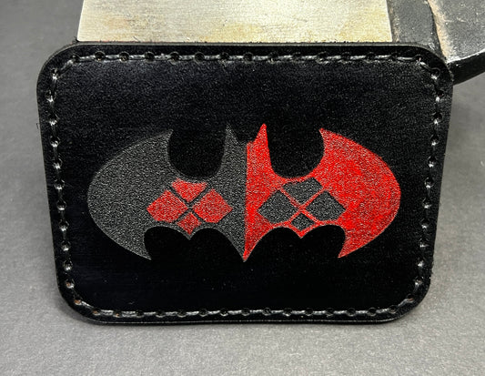 Harley Quinn Batman Logo Leather Card Holder
